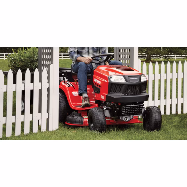 CRAFTSMAN T100 36-in Riding Lawn Mower with Double Bagger & Mulch Kit Bundle - Image 2