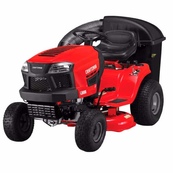 CRAFTSMAN T100 36-in Riding Lawn Mower with Double Bagger & Mulch Kit Bundle - Image 3