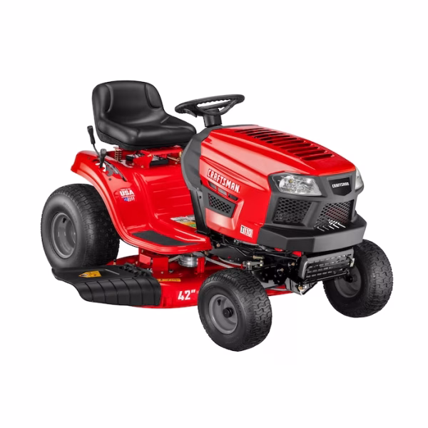 CRAFTSMAN T110 42-in Riding Lawn Mower with Snow Plow & Tire Chains Bundle - Image 4