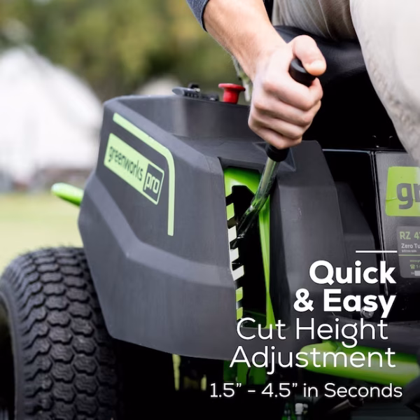 Greenworks Pro Crossover Tractor 42-in 80-volt Lithium ion Electric Riding lawn mower with ( 6 ) 5 Ah Batteries ( Charger Included ) - Image 3