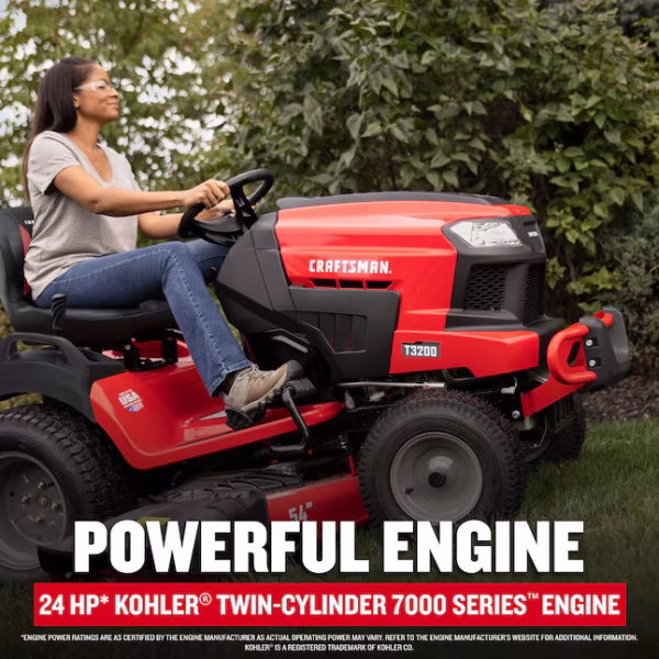 CRAFTSMAN T3200 Turn Tight 54-Inches 24 -HP V-twin Gas Riding lawn mower - Image 4