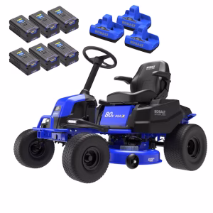 Kobalt Crossover 42-in 80-volt Lithium ion Electric Riding lawn mower with ( 6 ) 5 Ah Batteries ( Charger Included )