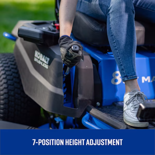 Kobalt Crossover 42-in 80-volt Lithium ion Electric Riding lawn mower with ( 6 ) 5 Ah Batteries ( Charger Included ) - Image 6