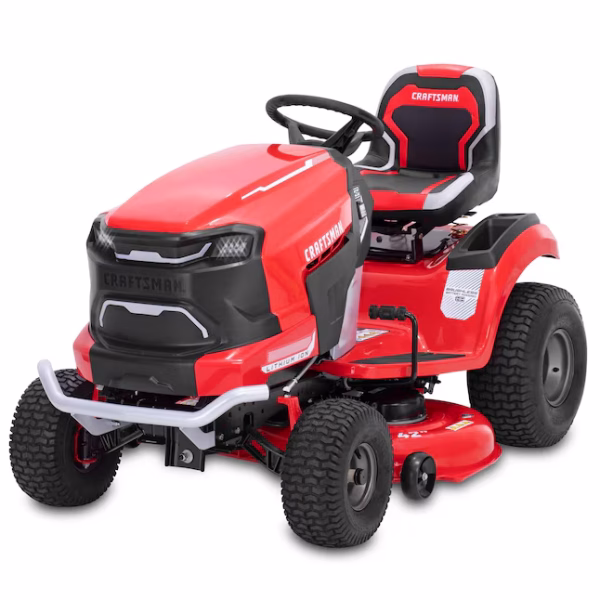 CRAFTSMAN Turn Tight 42-Inches 56-volt Lithium ion Electric Riding lawn mower with ( 60 Ah Batteries ( Charger Included )