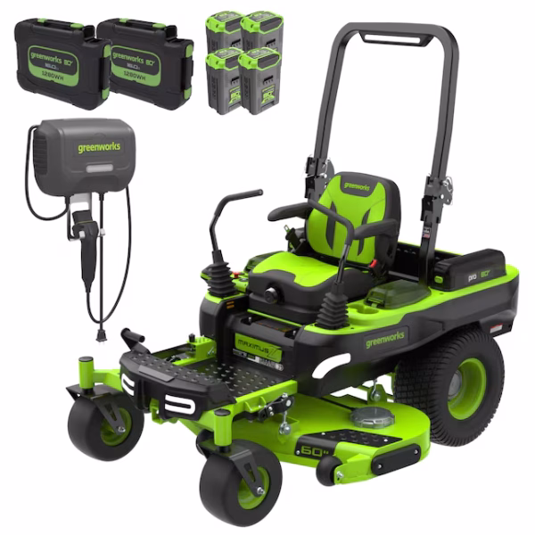 Greenworks Maximus 60-in 40 -HP Brushless motor Battery Zero-turn Riding Lawn Mower (CARB)