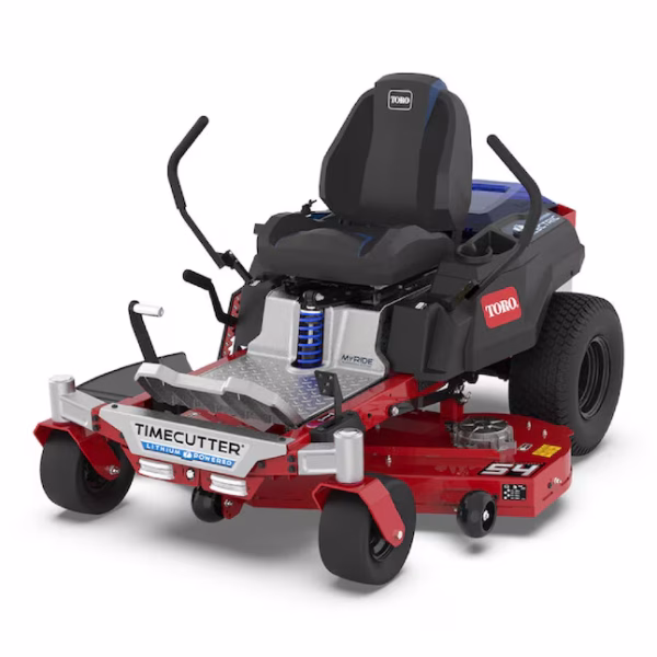 Toro eTimeCutter MyRIDE 54-in 60-volt Lithium ion Electric Zero-turn riding lawn mower with ( 6 ) 10 Ah Batteries ( Charger Included )