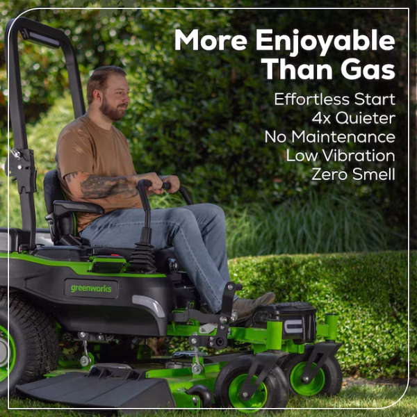 Greenworks Maximus 60-in 40 -HP Brushless motor Battery Zero-turn Riding Lawn Mower (CARB) - Image 5