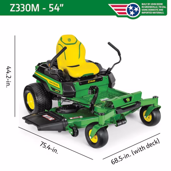 John Deere Z330M ZTrak 54-in 23 -HP V-twin Gas Zero-turn Riding Lawn Mower - Image 6