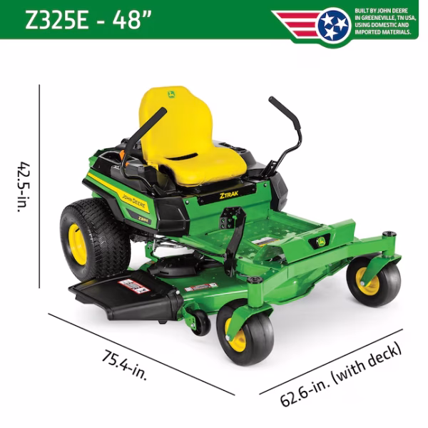John Deere Z325E ZTrak 48-in 24 -HP V-twin Gas Zero-turn Riding Lawn Mower - Image 5