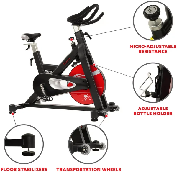 Sunny Health & Fitness SF-B1714 Evolution Pro Indoor Cycling Bike - Image 4